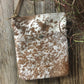 Crossbody leather purse, cowhide hairon leather purse