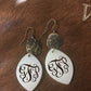 Monogrammed drop earrings