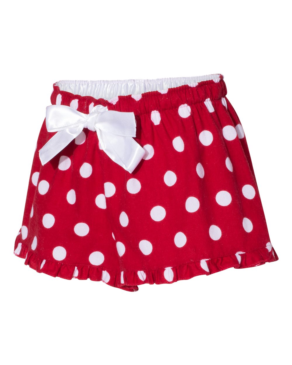 polka dot or plaid ruffled boxer shorts